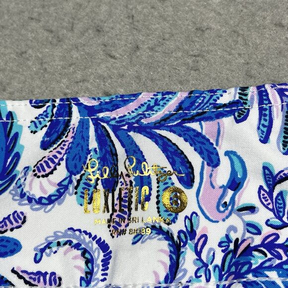 Lilly Pulitzer Shorts Womens Size Small Blue Luxletic Reid UPF 50+ Resort Golf - Picture 8 of 11